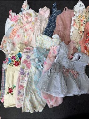Lot of 20: 0-3 month baby girl summer outfits and dresses